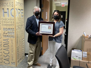 Derald Walker and Multnomah County Chair Deborah Kafoury
