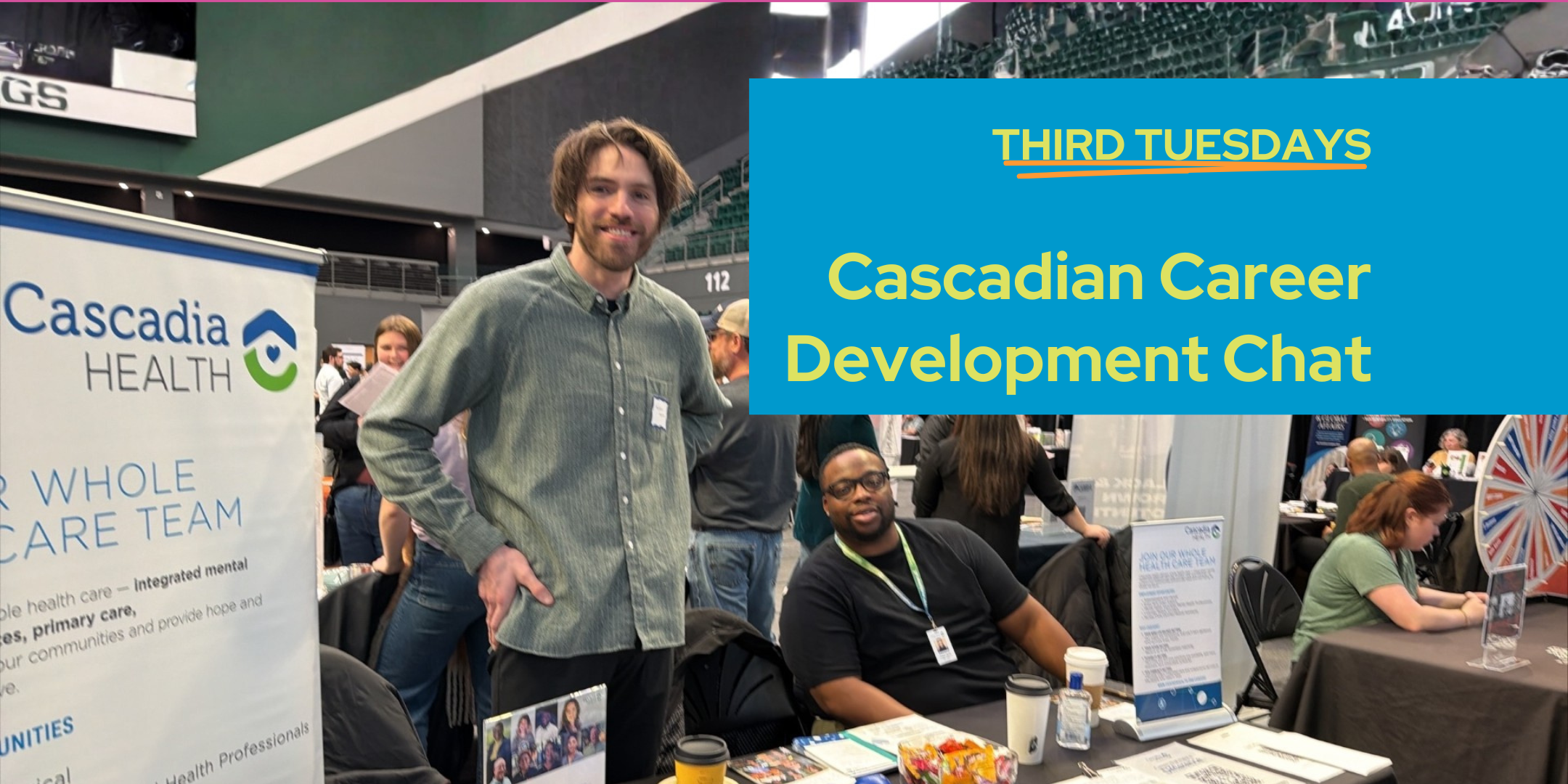 Text reading: Third Thursdays: Cascadian Career Development